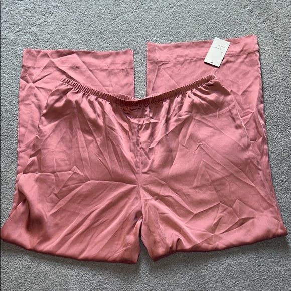 a new day Pants - Women’s Pink Satin like Wide-Leg Pants